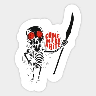 Come in for a Bite Sticker